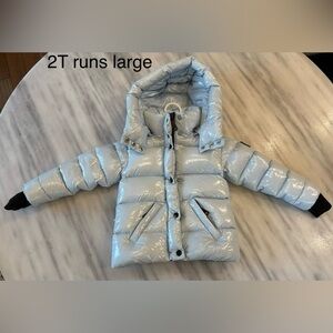 SAM. Kids Shiny Baby Blue Puffer Winter Jacket